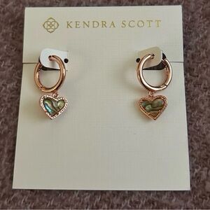 Kendra Scott Rose Gold Heart Earrings (NEW)